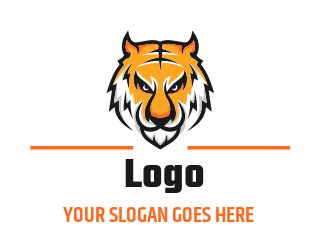 animal logo online vicious tiger face illustration