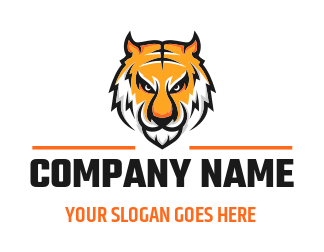 animal logo online vicious tiger face illustration