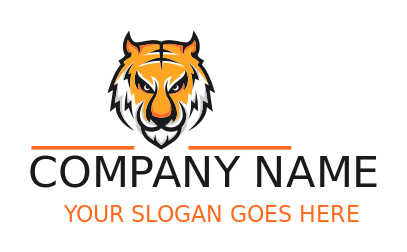 animal logo online vicious tiger face illustration