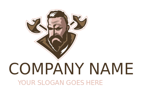 gaming logo viking and crisscross axes