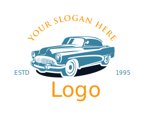 create a vintage car company logo vector
