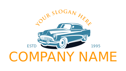 create a vintage car company logo vector