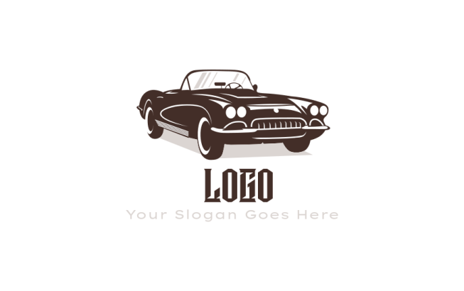 make an auto logo vintage car in half shadow - logodesign.net