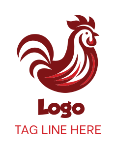vintage rooster silhouette 