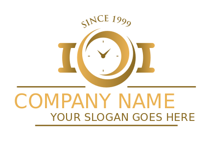 fashion logo watch face inside crescents