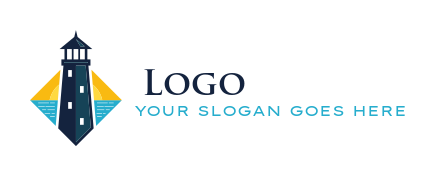 consulting logo lighthouse in shape of square