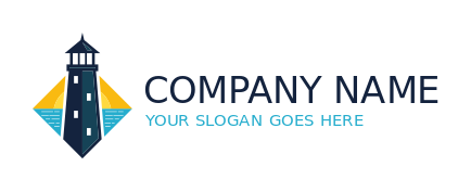 consulting logo lighthouse in shape of square