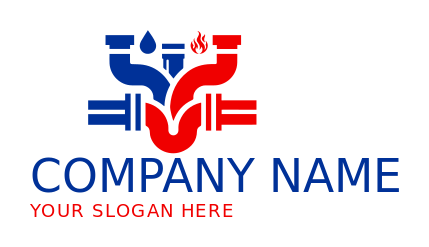 Plumbing water and gas pipe