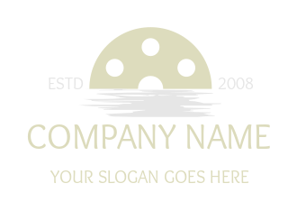 entertainment logo water reflection movie tape