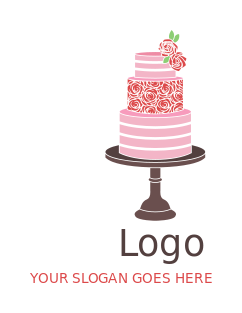 food logo maker wedding cake on stand