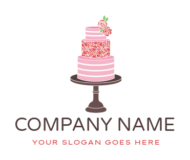 food logo maker wedding cake on stand