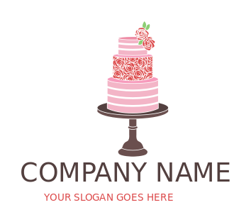 food logo maker wedding cake on stand