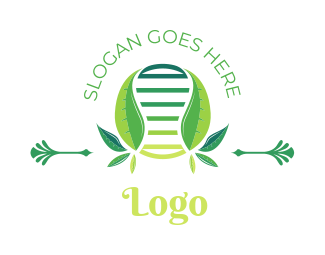 medical logo template weeds and lines