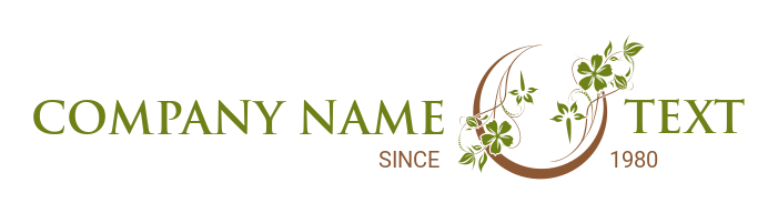 event planner logo leafy vines on crescent