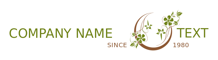 event planner logo leafy vines on crescent
