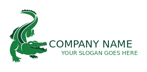 animal logo online wild life alligator crawling