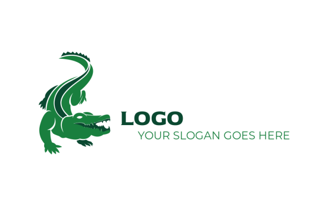 wild life alligator crawling logo creator