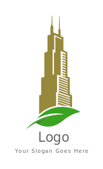 Willis Tower on leaf Chicago landmark