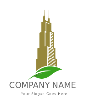 Willis Tower on leaf Chicago landmark