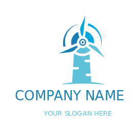 make an energy logo windmill on tower