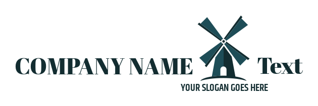agriculture farm logo windmill with four vanes