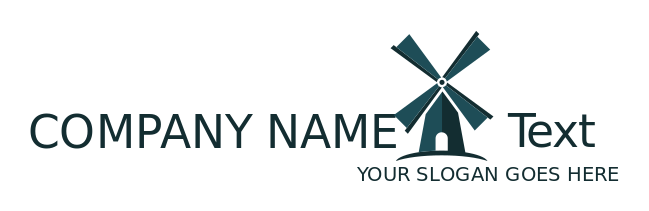 agriculture farm logo windmill with four vanes