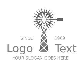 agriculture logo windmill pylon turbine blades