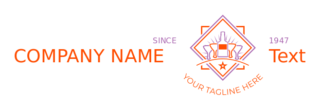 create nightclub logo vector wine bottle and glasses 