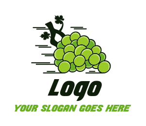 vineyard logo bunch of wine grapes