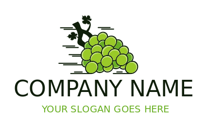 vineyard logo bunch of wine grapes