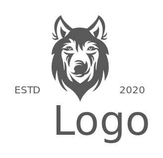 animal logo online wolf head illustration