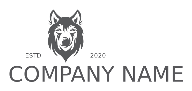 animal logo online wolf head illustration