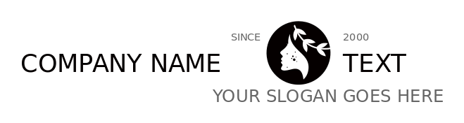 beauty logo template woman face with freckles