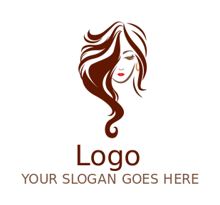 woman with flowing hair | Logo Template by woman with flowing hair | Logo Template by