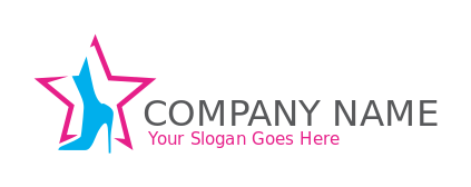 woman leg with heel in front of star 