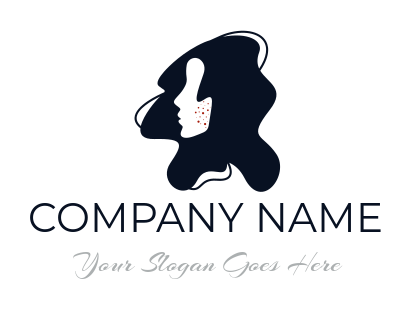 beauty logo woman profile with freckles
