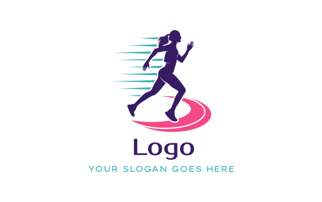 Woman Running Logo