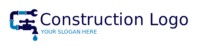 handyman logo wrench pipe with tap water drop