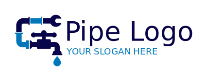 handyman logo wrench pipe with tap water drop