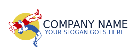 sports center logo wrestling move in circle