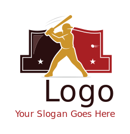 Wrigley Field logo with baseball batsman