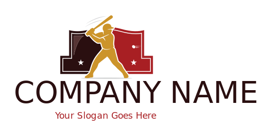 Wrigley Field logo with baseball batsman