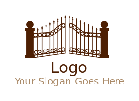 home improvement logo gate of wrought iron