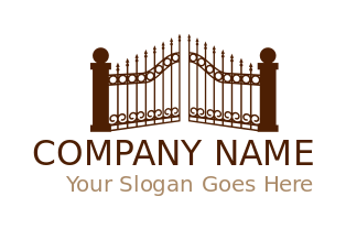 home improvement logo gate of wrought iron