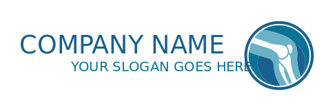 radiologist logo x-ray bone joint in a circle