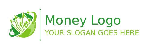 investment logo yen currency notes with globe