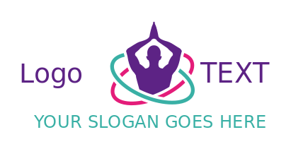 spa logo maker yoga person in spirals