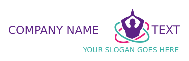 spa logo maker yoga person in spirals