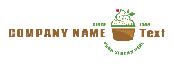 create a logo yogurt with cherry in cup