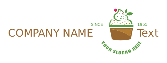 create a logo yogurt with cherry in cup